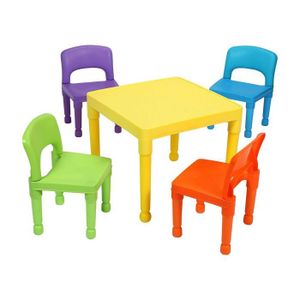 Liberty House Toys Table dactivit/és et 2/ chaises 2/ en 1 Rouge//Blanc en Plastique