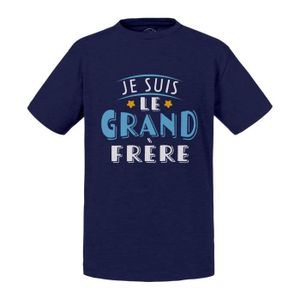 T-SHIRT T-shirt Enfant Bleu Je Suis le Grand Frère - Famil
