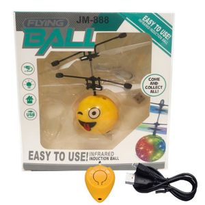 Baztoy Balle Volante, RC Flying Ball Jouets Cadeau pour Enfants , Induction  Infrarouge Helicoptere Drone Avion avec LED&Télécommande