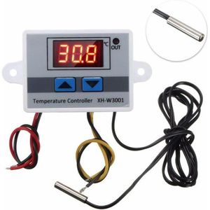 Capteur de Température TEMPSA Thermostat Température Numérique Contrôleur Régulateur + Sonde,QE01006