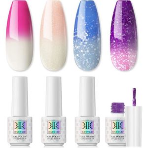 VERNIS A ONGLES RSTYLE Vernis Semi Permanent Pastel, 4 Couleur Cam