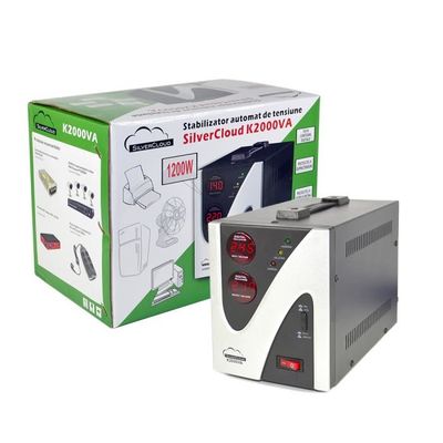 Onduleur UPS SilverCloud 850VA Onde Sinusoïdale Pure - 600W AVR 2 Prises Schuko Protection Chaudière