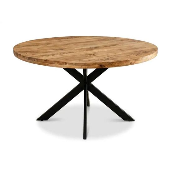 Table à manger moderne ronde 120 cm effet bois clair Maggy | Maisons du Monde