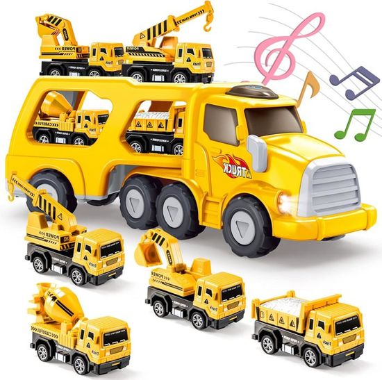 Dickie - ABC Volvo Camion Chargeur Pelleteuse Lucie 25cm - Véhicule Premier Âge - Fonctions Sonores - Dès 12 Mois Dickie - ABC Volvo Camion Chargeur Pelleteuse Lucie 25cm - Véhicule Premier Âge - Fonctions Sonores - Dès 12 Mois