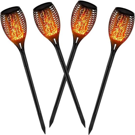 Lampes Solaires Suspendues GEARLITE - Effet Flamme Réaliste - IP65 étanche - Pour Jardin Et Balcon