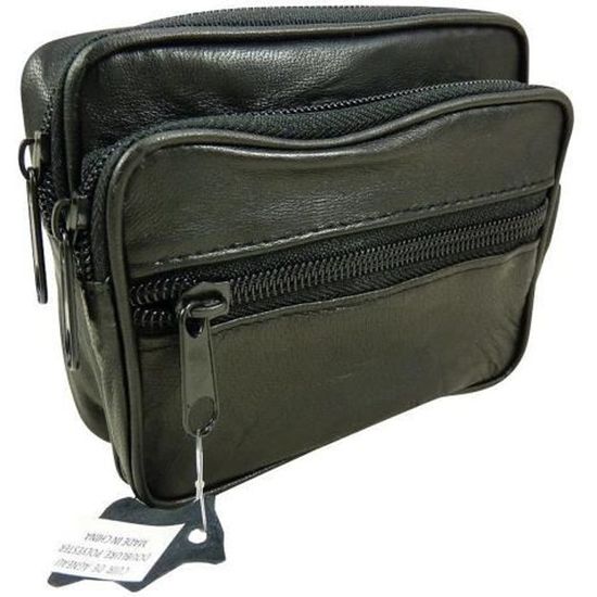 Sac De Ceinture Homme Pour Téléphone, Pochette Smartphone Ceinture Noir, Vertical Petite Sac Banane Portefeuille Téléphone Sac De Taille Porte-Cartes Sac Randonnée Avec Boucle Crochet Ceinture Clip