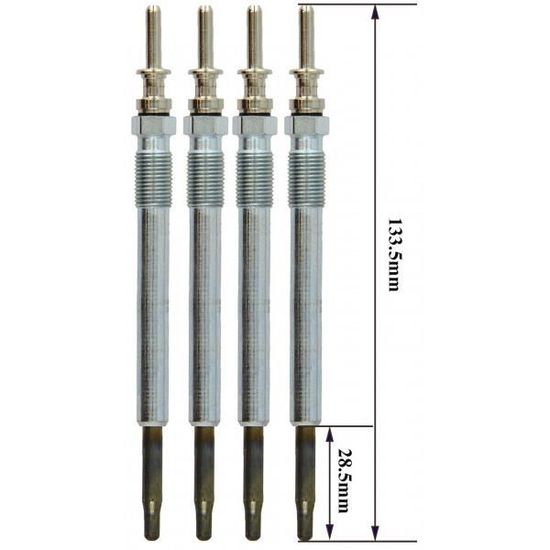 Lot De 4 Bougies De Préchauffage Pour Renault Espace III 2.2 DT - Réf. 0250202025 Et Multiples équivalences