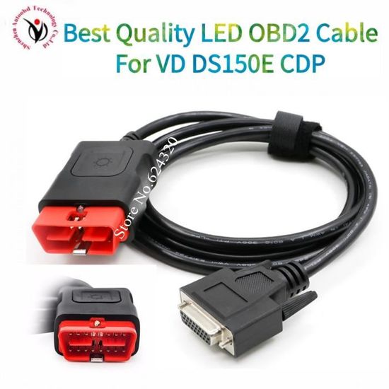 Nouveau câble LED VCI - Câble Principal Led 16 Broches, Compatible Avec Vd Ds150e Cdp Vd Tcs Cdp Pro Obd2, Câ
