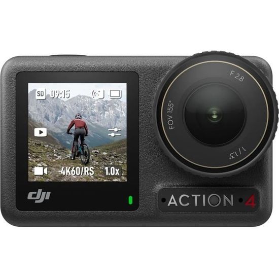 Caméra sport - DJI - Osmo Action 4 - 4K/120 ips - Stabilisation RockSteady 3.0 - Étanche jusqu'à 18 m