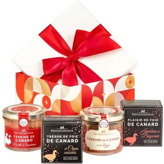 Ducs de Gascogne - Coffret gourmand "Gourmandises" comprenant 4 terrines - spécial cadeau
