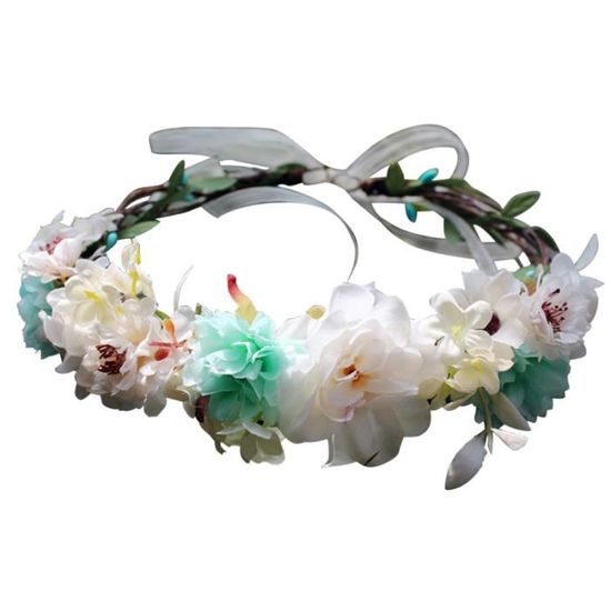 TIARE COURONNE DIADEME SERRE TETE HALO NOVA FLEURS OR