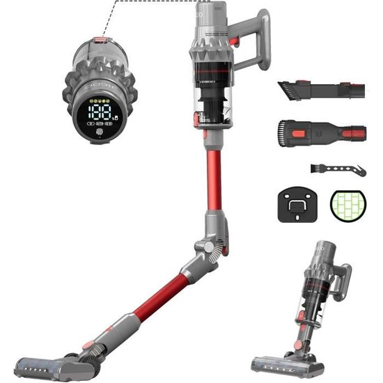 Aspirateur Balai Sans Fil, 33Kpa-55 Min Puissant Avec Batterie Amovible