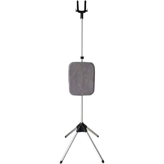 Support Repassage Vapeur Pliable - Cintre Défroisseur Vertical Réglable 82-153cm - Alliage Aluminium