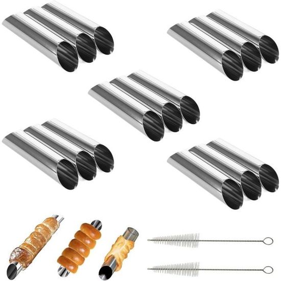 Moules à Cannoli En Acier Inoxydable - Lot De 3 Tubes - Pour Pâtisserie Et Desserts Italiens - Ustensiles Cuisine Professionnels