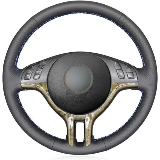 HOUSSE DE VOLANT En Cuir Perforé Noir Pour VW SHARAN 2015 2019 EUR 42,77 - FR