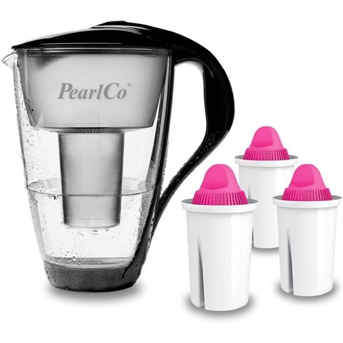 FILTRO PER ACQUA PEARLCO Glas-Wasserfilter Rosso Con 3 Cartucce Universali 81147530