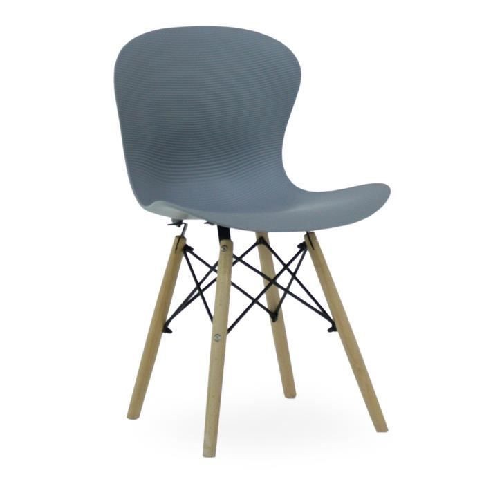 Chaise Design Scandinave Grise Alessia Eiffel - Inspiration Rétro