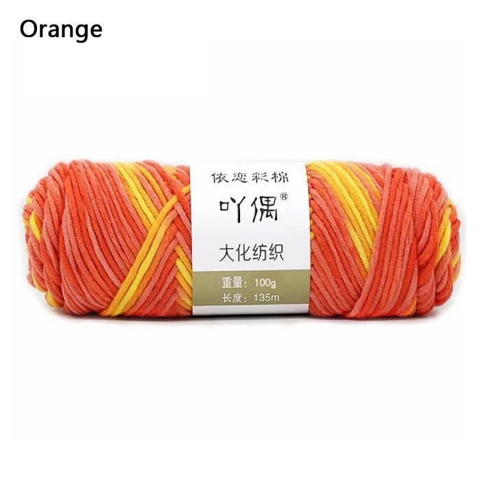 100g barre de fil de coton de lait couture main bricolage écharpe ligne ménage chaud ti538