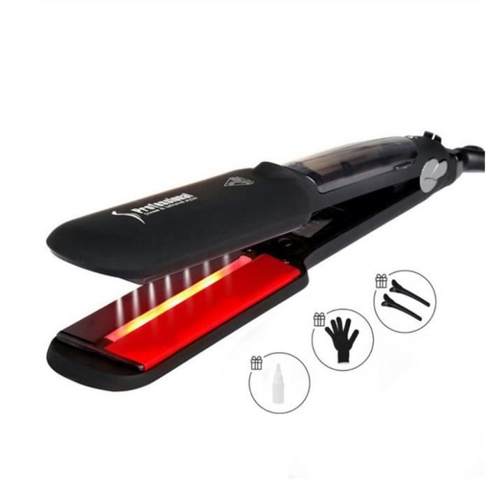 Professionnel Vapeur Céramique Chauffage Infrarouge Fer Plat Steampod Salon 2 pouces Grande Taille Fer à lisser