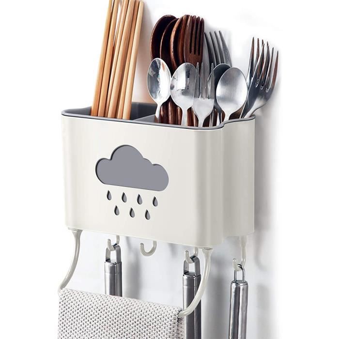 IWTTWY Cuisine Rangement et Organisation Boîte Mural Support de Cuisine Ustensiles et Accessoires (Beige)