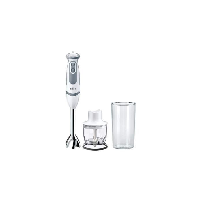 BRAUN Minipimer Mixeur plongeant 5220 2 accessoires 1000 W blanc