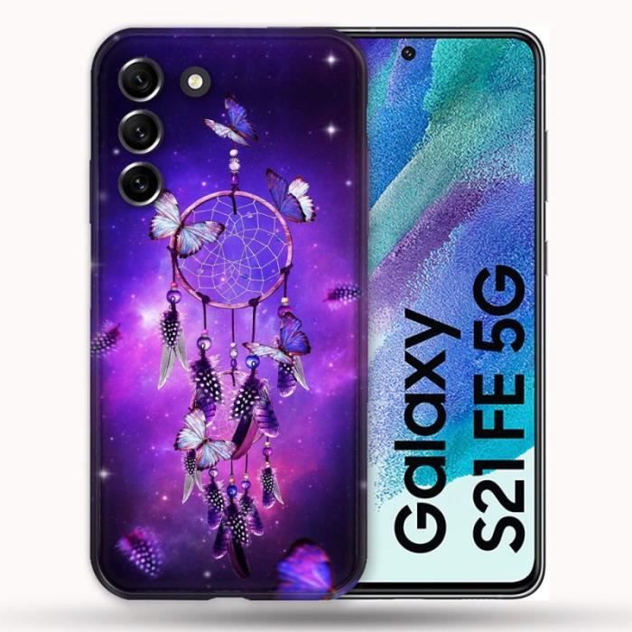 Coque Pour Samsung Galaxy S21 FE / S21FE Zen Attrape Reve Papillon taille unique