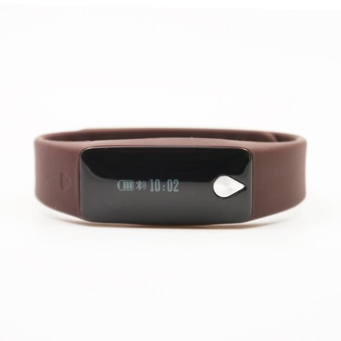 iMCO K5 Bracelet d'activité et de suivi de la fréquence cardiaque mixte Marron