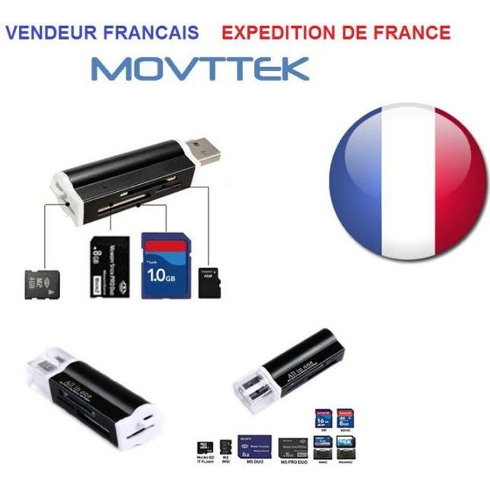 Lecteur de carte M2 Multi Card Slot Lecteur Micro SD MMC adaptateur USB lecteur SDHC Movttek®