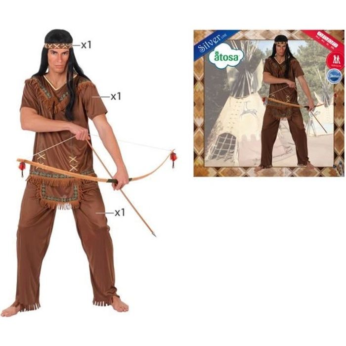 ATOSA Déguisement Indien - Homme - Marron