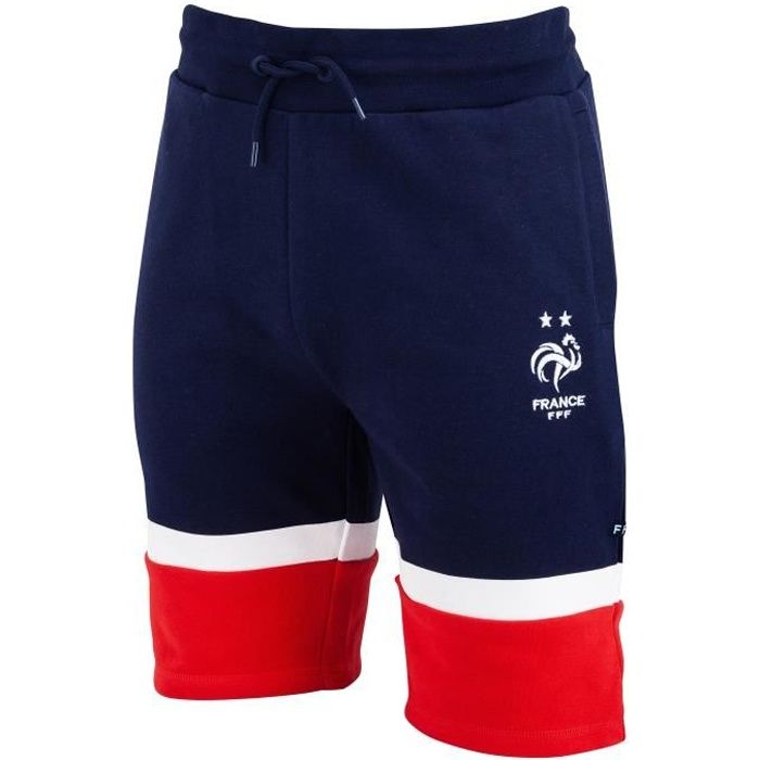 Short FFF - Collection officielle Equipe de France de Football - Taille Enfant garçon 10 ans