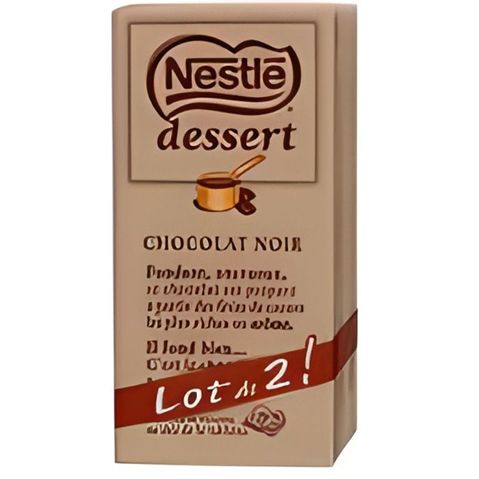 NESTLE Tablette de chocolat noir dessert - 2 x 205