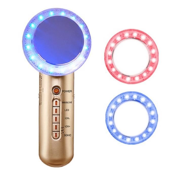 10Pcs 6 En1 Cavitation Ultrasons EMS Corps Minceur Visage De Massage Machine Avec YOKULI® Boîte De Rangement Bleu