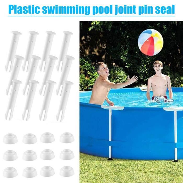 12pcs Joint en Plastique de Piscine goupille Joints en Caoutchouc Pièces de Rechange pour Piscine Intex Cadre en métal 28270-28273