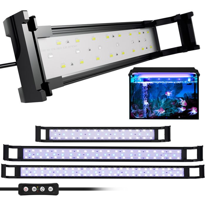 Meilleurs prix pour Lospitch 90-110cm Aquarium LED Lumière Éclairage Lampe pour Poisson Plantes AQUARIUM