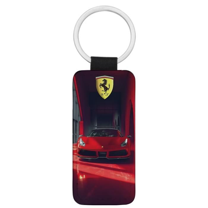 Ensemble Bagagerie Ferrari – Cuir : Porte-bagages, Housse, étiquette, Pochette, Clés