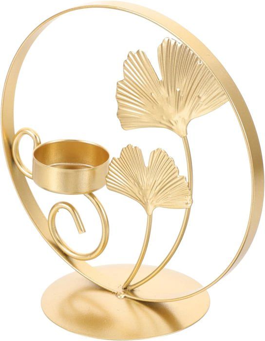 Lot De 2 Bougeoirs Lotus Dorés – Lampe à Huile Temple Ghee, Design Élégant Et Spirituel