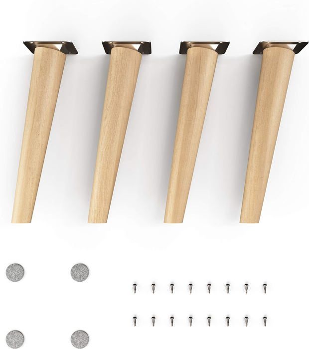 Pieds En Bambou Coniques HILVER - Hauteur 70 Cm, Pour Meubles