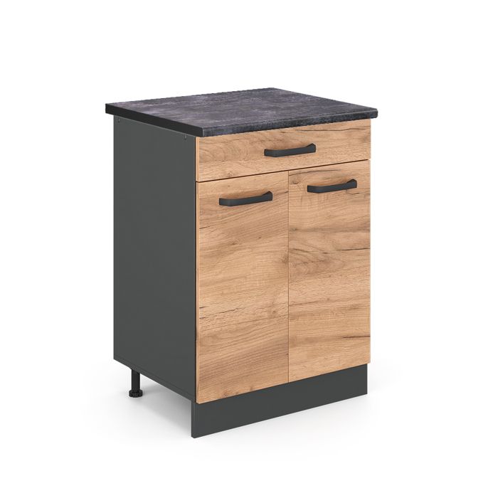 Meuble cuisine R-Line 60cm PT Anthracite Chêne de force doré/Anthracite Vicco 46481 Meuble cuisine R-Line 60cm PT Anthracite Chêne de force doré/Anthracite Vicco 46481
