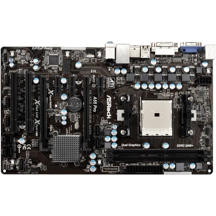Carte mère ASRock A55 Pro AMD A55 Socket FM1 2xDDR3 16GB ATX Reconditionné - ASRock reconditionné disponible sur Cdiscount Seconde Vie