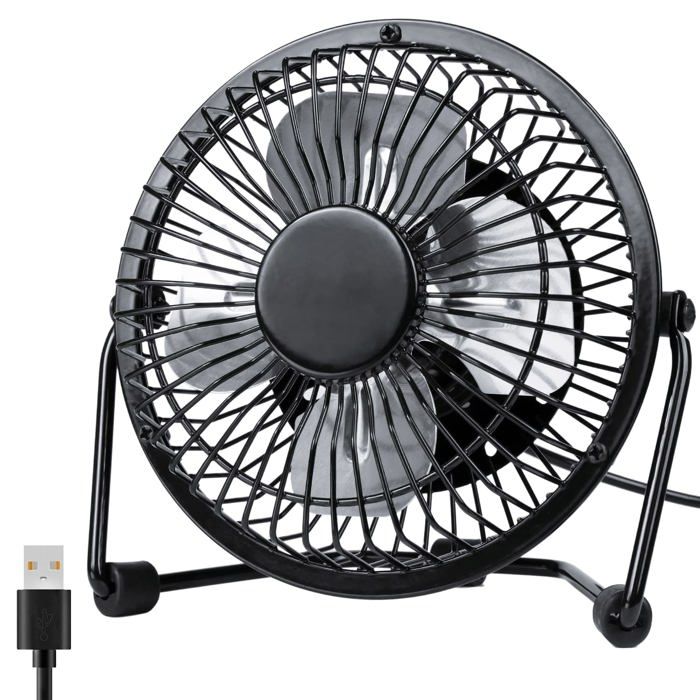 Ventilateur - RICEEL - Mini Ventilateur USB - 360° Oscillation - Silencieux - Bureau - Riceel