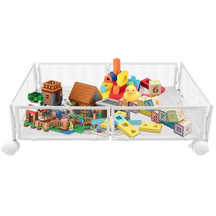 Étagère de rangement sous le lit - ERROLVES - Blanc - boîte de rangement pour vêtements en Fer - 60*40*17 CM