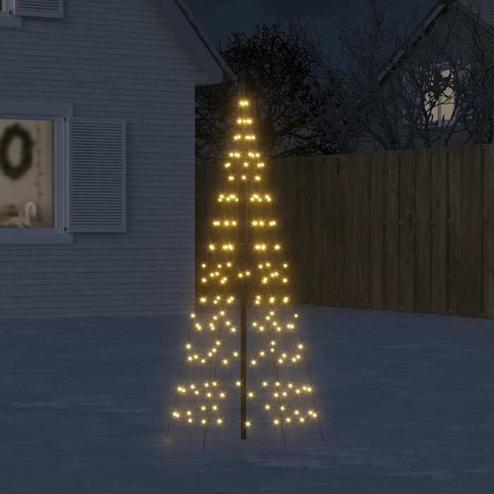 Sapin De Noël En Forme De Croix Illuminé - 180 Cm, Avec Guirlandes Et Flocons - Décoration Intérieur/extérieur