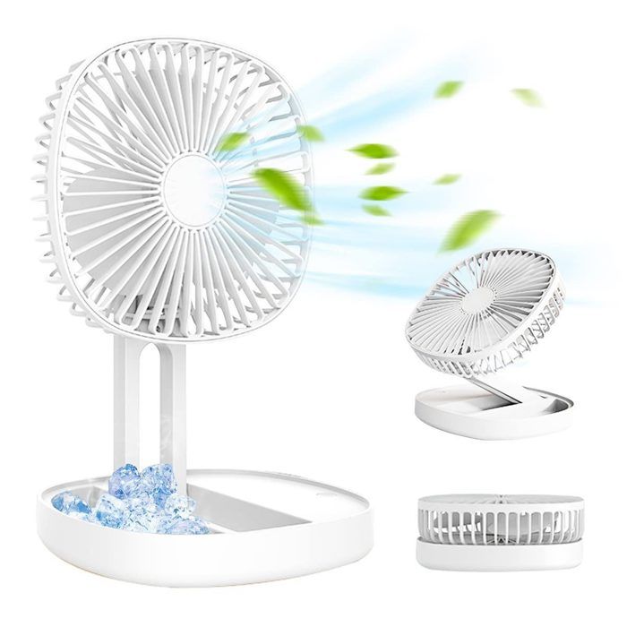 Ventilateur de table ventilateur dordinateur pliable portable avec 3 vitesses 185 ° petit ventilateur de table silencieux pour