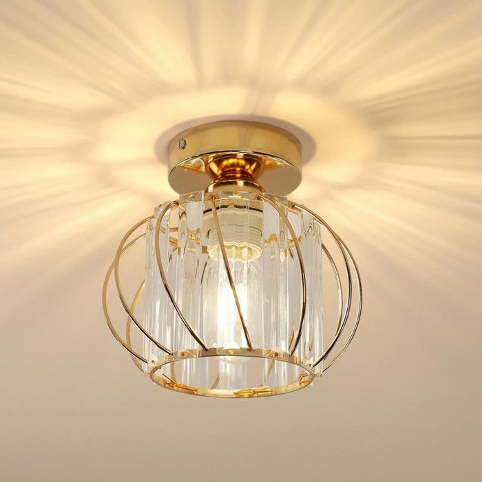 DORLINK Plafonnier en Cristal Moderne E27 salon Décoration Lampe de Plafonnier en Cristal Pour Chambre dEnfantsDor