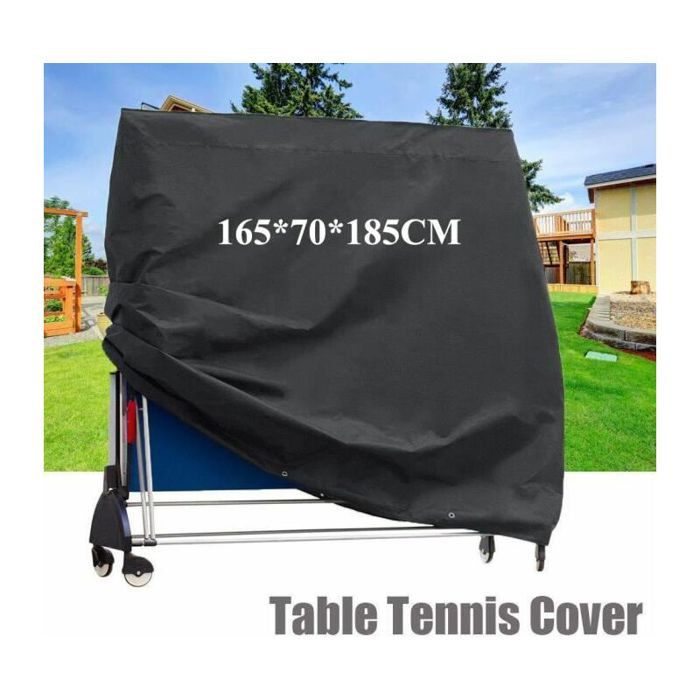 Housse Protection Table Tennis De Table 165 X 70 X 185 Cm Noire - Imperméable Et Résistante Mutsitaz