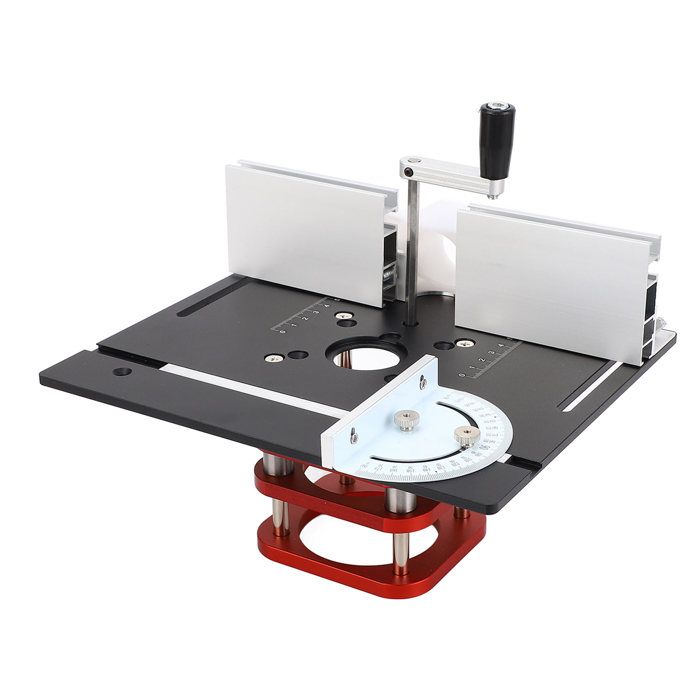 Élévateur de Routeur, Table de Routeur élévatrice pour Routeurs Base de Levage de Routeur de Serrage à 4 Mâchoires pour Rainurage électrique, Coupe de Tenon, Coupe et Chanfreinage Élévateur de Routeur, Table de Routeur élévatrice pour Routeurs Base de Levage de Routeur de Serrage à 4 Mâchoires pour Rainurage électrique, Coupe de Tenon, Coupe et Chanfreinage