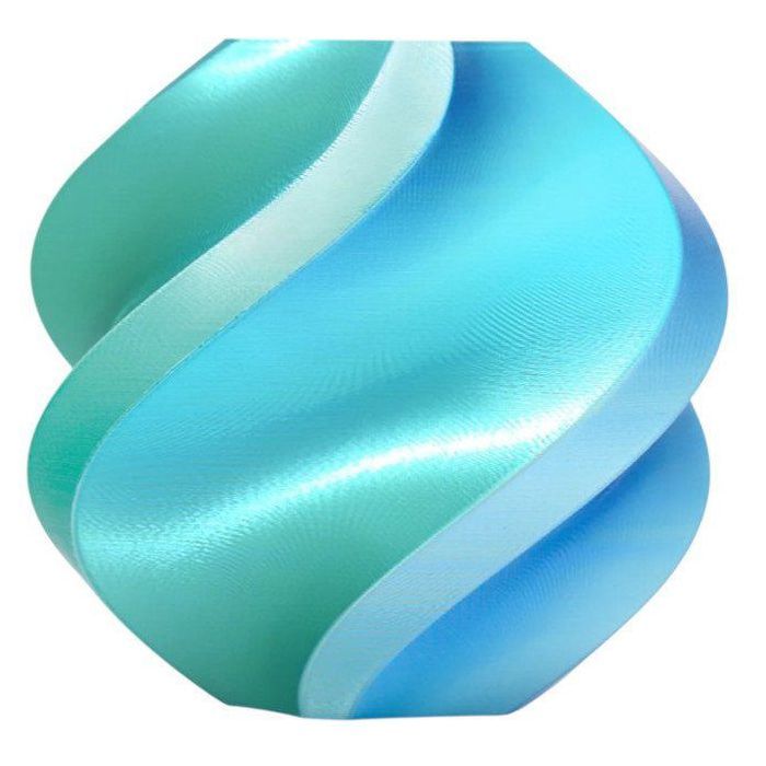 Bambulab Filament Bambu Lab PLA Silk Dual Color 175 mm 1 kg - inclus avec une bobine réutilisable - Blue Hawaii