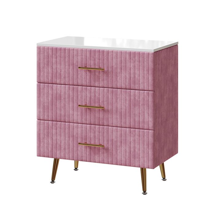 Commode Velia 70x78.5cm avec 3 tiroirs Rose Vicco 53031