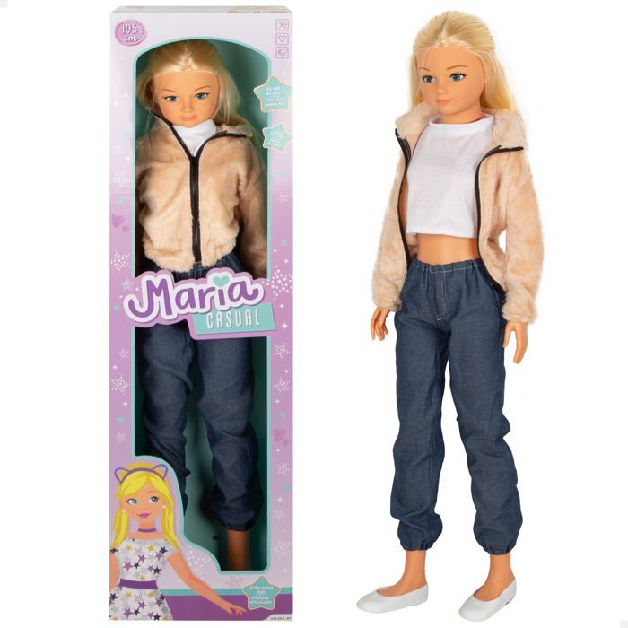 Grande poupée à coiffer - COLORBABY - 105 cm - Articulée - Blonde - Accessoires inclus - Personnalisable - Unisexe