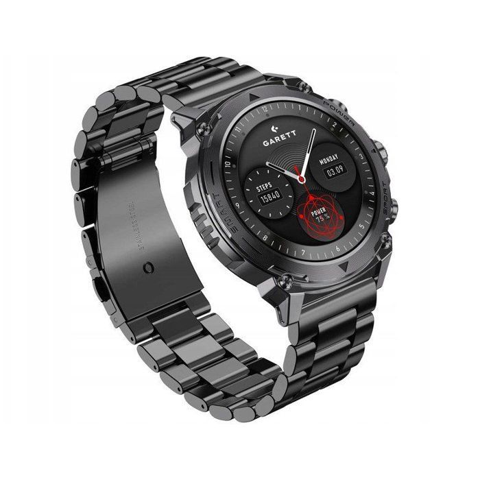 Bracelet connecté - GARETT - Garett Atom - Noir - 370 mAh - Acier inoxydable